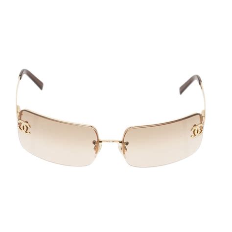 chanel gold 4104 cc rimless|Eyewear .